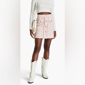 NWT WALTER BAKER Women's White Iliana Tweed Skirt, Size 2